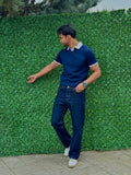 Raw Denim Esintili Loose-Fit Jean