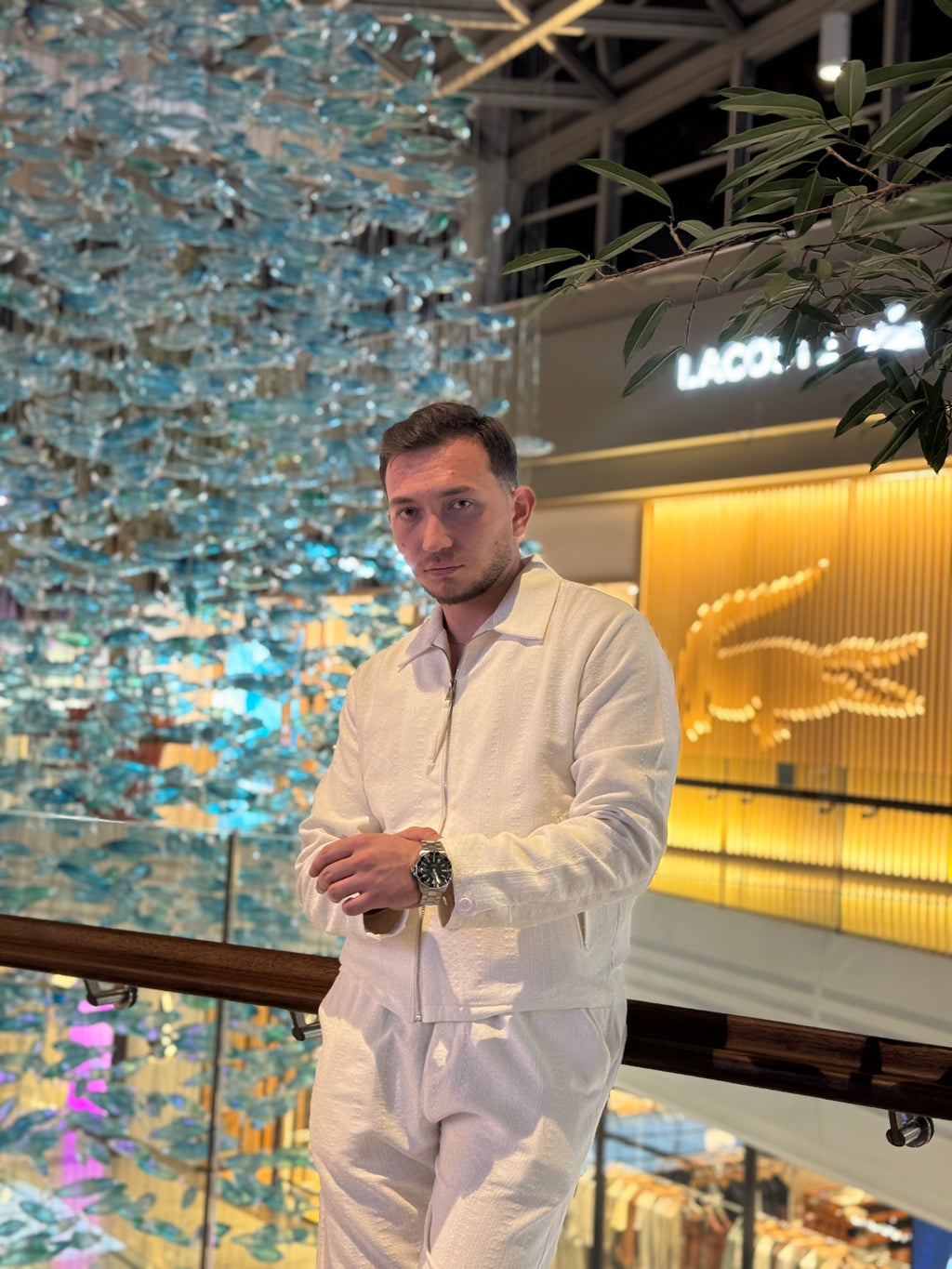 Dokulu "Cloud" Fermuarlı Ceket