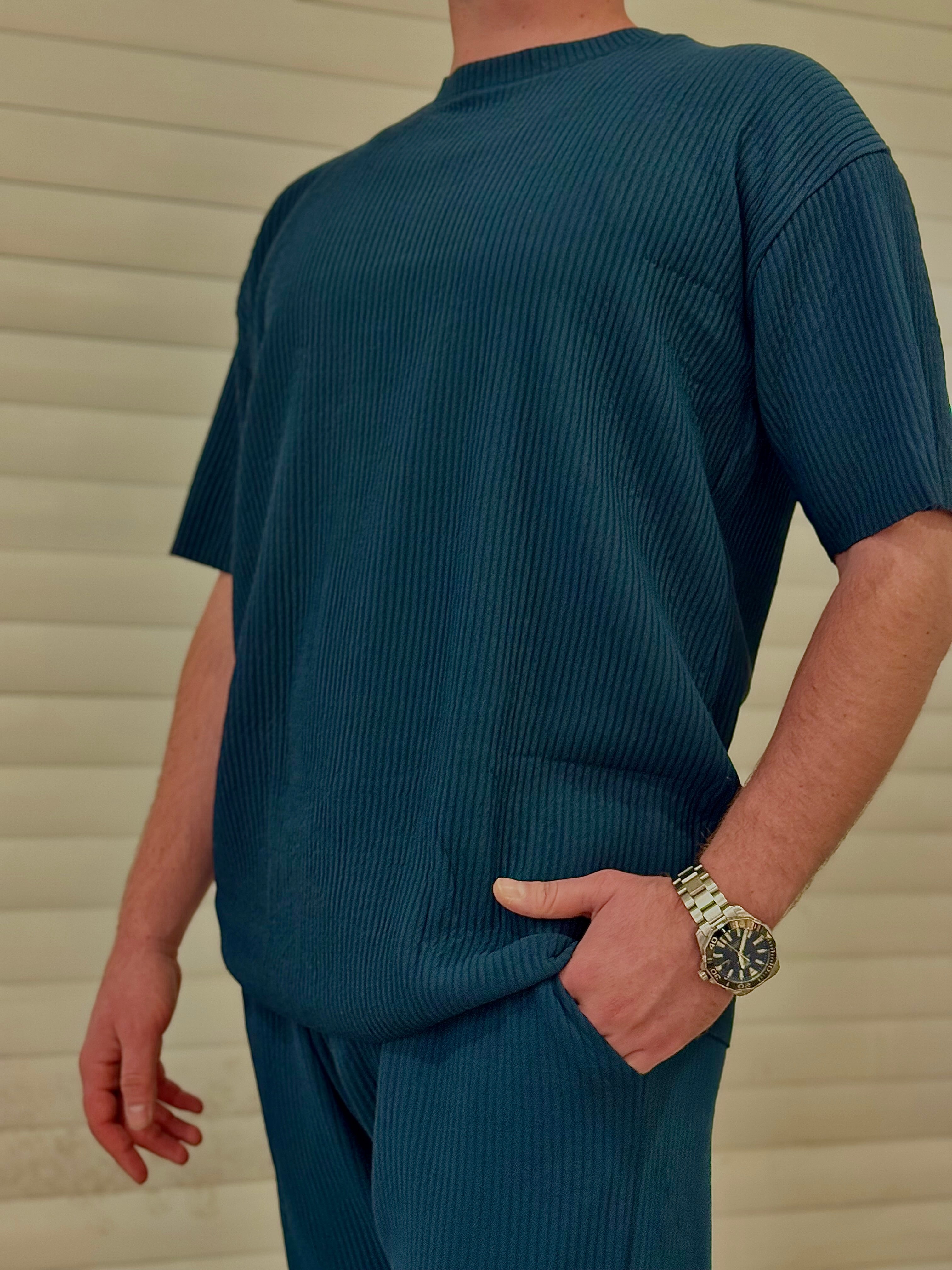 Premium Dokulu Oversize Tişört