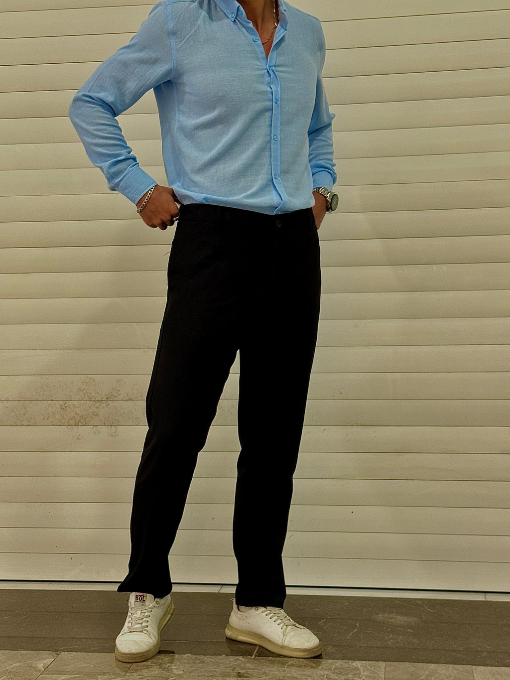 Nefes Alan Slim-Fit Keten Gömlek